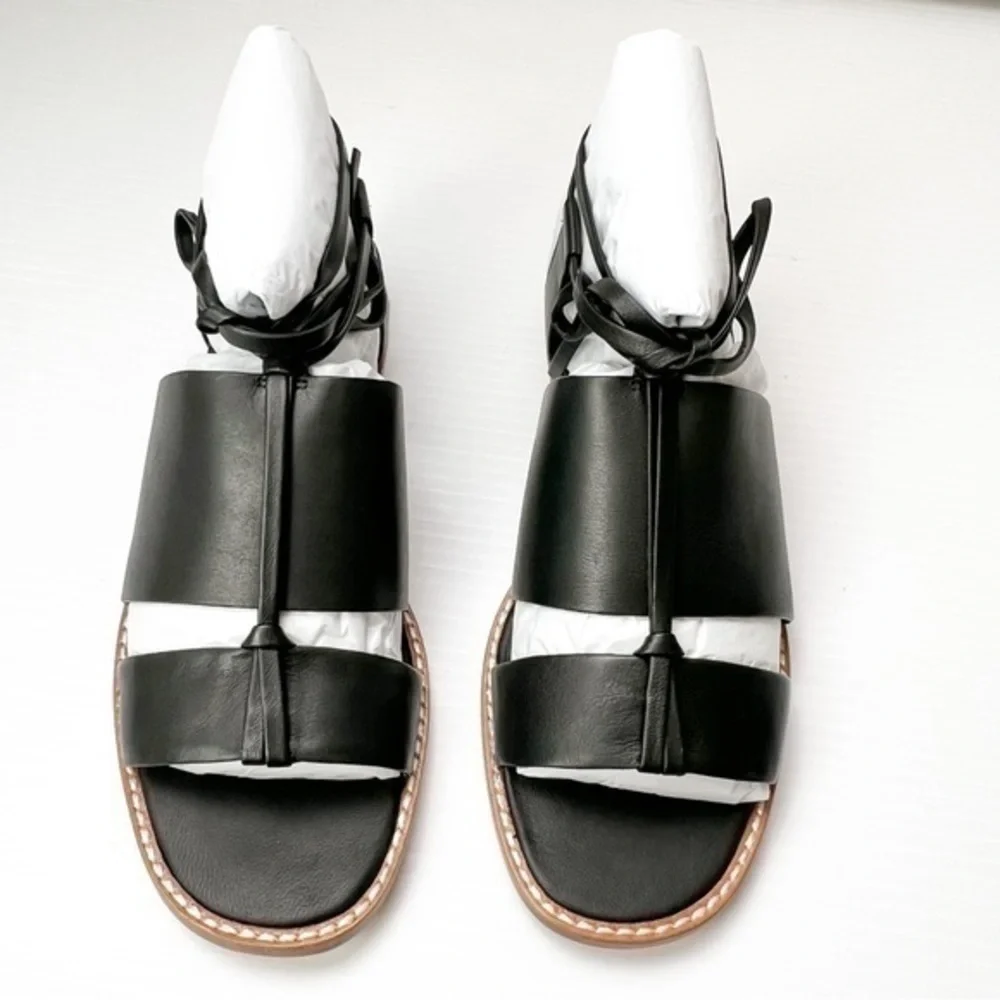 Vince womens black ankle wrap forester sandal size 7M